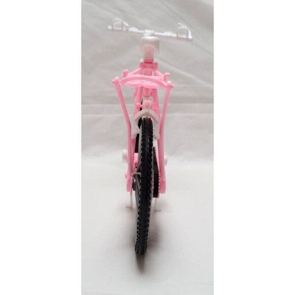 Barbie Pink Bicycle Toy Floral Accents White Details For Doll Play 11" x 6.5" - Picture 6 of 8